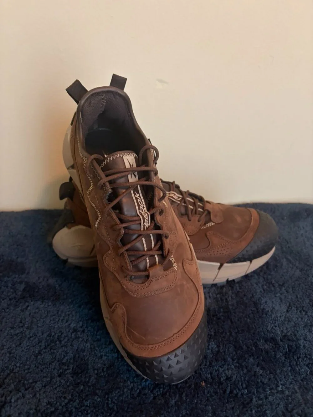 REEBOK MENS ZIG KINETICA EDGE ll WORK WP TRAIL BOOTS RB3020 BROWN